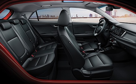 Kia Rio Heated seats and steering wheel.